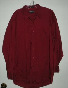 Kilburne and Finch Mens 16 1/2 32/33 Fine Clothiers Long Sleeve Deep Red Shirt - Picture 1 of 4