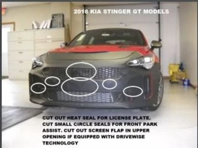 Lebra Front End Mask Cover Bra Fits KIA Stinger 2018-2023 18-23 GT Models Only - Image 1 of 4