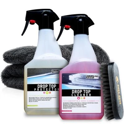 DETAILMATE Juego de limpiador de capota descapotable ValetPro Drop Top Cleaner Protector 500 ml + accesorios