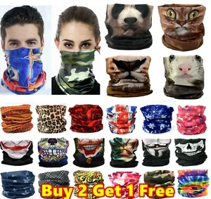 Frauen Männer Gesichtsbedeckung Hals Gamasche Wärmer Maske Schlauchschal Sturmhaube Bandana Schlauchschal - Bild 1 von 176