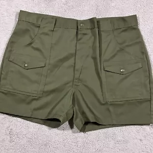 Pantaloncini Vintage Boy Scouts of America BSA Twill Uomo 42 Chiusura a Scatto Verde Casual - Foto 1 di 11