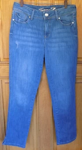 Jeans Seven 7 donna taglia 8 vita media slim dritto invecchiato blu - Foto 1 di 8