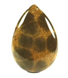 Madagascar Ocean Jasper 25x37mm Teardrop Focal / Pendant Bead (202) - Picture 1 of 2