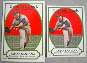 2005 Topps Cracker Jack Johan Santana (Pitching) #85 mini adesivo e carta base - Foto 1 di 2