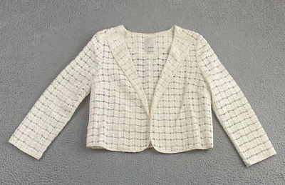 Chaqueta Elevenses Anthropologie Floral Bordada Bohemia Chic Marfil Talla S EXCELENTE Foto 1 de 4