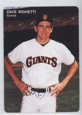 1992 Mother's Cookies San Francisco Giants Stadium Giveaway Dave Righetti #8