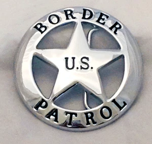 Fibbia per cintura distintivo omaggio Border Patrol (cromo) - Foto 1 di 5