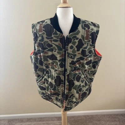 Colete Masculino Vintage Paredes Tamanho XL Camuflado Reversível Laranja Blizzard Pruf Hunt - Imagem 1 de 4