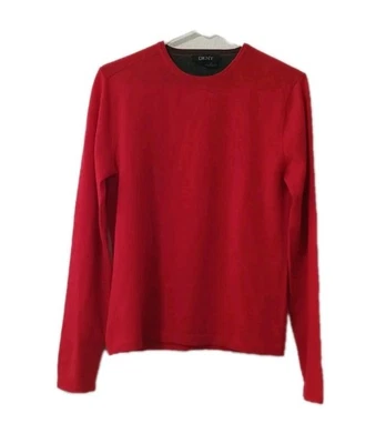 dkny Lana Rojo Suéter Manga Larga Top Mujer Talla Pequeña Regular  Foto 1 de 4