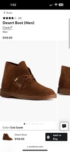 Desert Boot (Men) Clarks® Men Sz 8.5 Suede Great Condition - Picture 1 of 10
