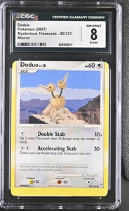 Doduo Mysterious Treasures CGC 8 CRAZY Miscut Error Pokemon Card - Picture 1 of 2
