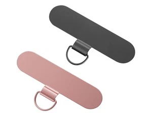 Handy Tether Tab dünn, 2 Stück Schlüsselband robust, schwarz + rosa - Bild 1 von 6