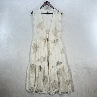 Cabi Dress Womens M Organza Lace Embroidered Tie Front Cardigan Country Cottage - Image 1 of 4