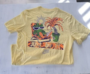 Nike Amarillo Púrpura Just Do It Palmera Amanecer Conjunto Flor AF1 Dunks Camiseta MED - Imagen 1 de 4