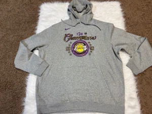 Los Angeles Lakers 2020 Championship Gray Size 2XL Nike Pullover Hoodie - Picture 1 of 6