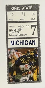 1995 MICHIGAN WOLVERINES VS OHIO STATE 25.11.95 ORIGINAL TICKET THE BIG GAME - Bild 1 von 2