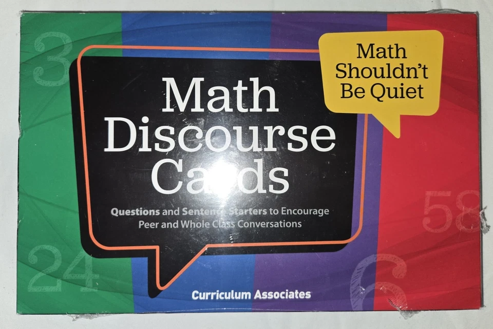 Math Discourse Cards  Encourage Peer & Whole Class Conversations I Ready NEW! - Image 1 of 2