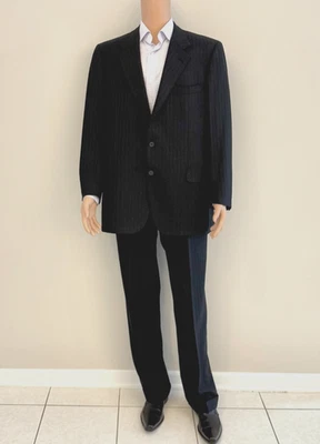 Traje de lana negro para hombre BRIONI, talla IT 53R Foto 1 de 4