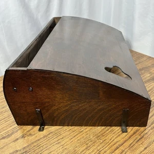 Antiker Original Tret Nähmaschinenschrank Holz Staubschutz Baucheimer - Bild 1 von 12