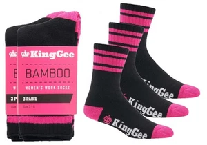 6 Pairs Of King Gee Bambo Work Socks Womens - WorkWearZone - Picture 1 of 4