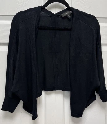 Cárdigan corto Lane Bryant Cocoon para mujer 18/20 negro tejido elástico plus Foto 1 de 4