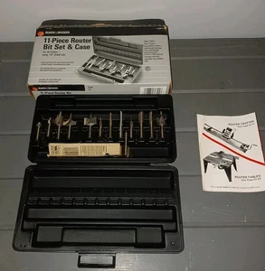 Black And Decker 11 Piece Router Bit Set With Storage Case + 3 extras - Picture 1 of 6
