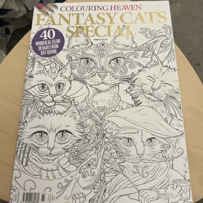 Colouring Heaven Fantasy Cats Special Issue 65 40 feline designs Jeff Haynie - Image 1 of 4