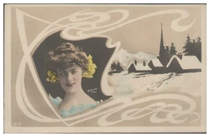 XX1629/  Junge Frau  Reutlinger Foto AK  Jugendstil ca.1900 - Bild 1 von 2