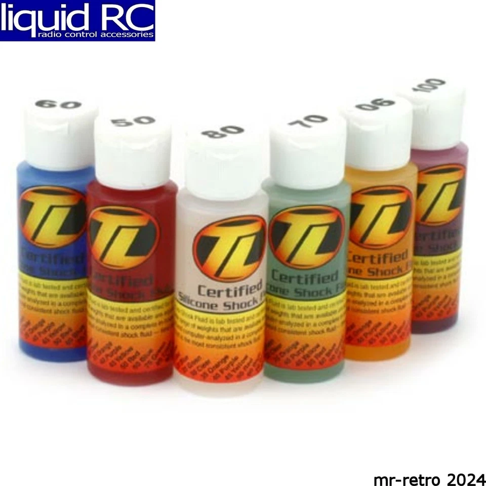 Team Losi Racing 74021 Silicone Shock Oil 6 Pack 50-100wt 710-1325cst 2oz Each - Image 1 of 1