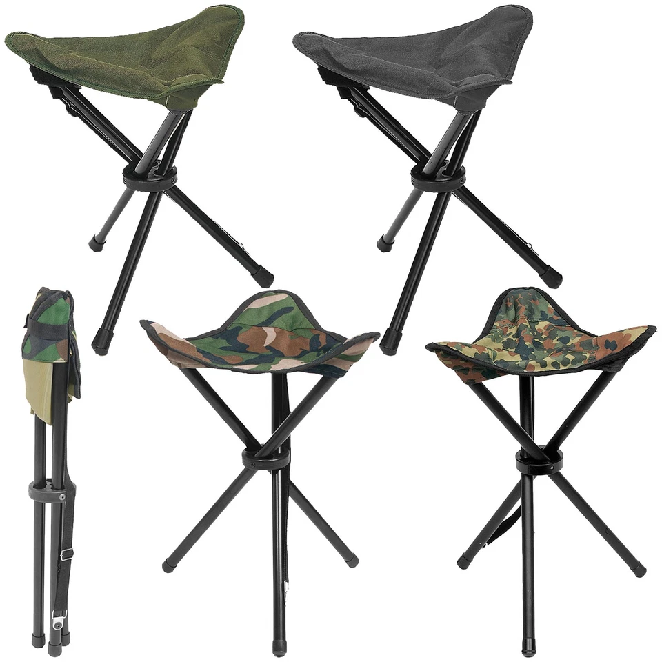 Mil-Tec Dreibein Klapphocker Campinghocker Angelhocker Falthocker Angelstuhl - Bild 1 von 1