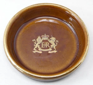 Denby Stoneware Queen Elizabeth II Coronation Dish Brown Glazed 1953 - Picture 1 of 5