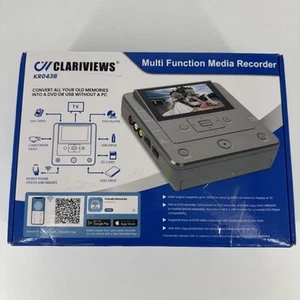CLARIVIEWS Multi-Function Media Recorder, VHS to Digital - KR043B - Picture 1 of 2