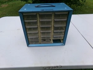 Akro-Mils 18 Drawer Metal Parts Organizer Storage Cabinet Bin Hardware - Picture 1 of 8