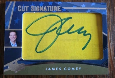 DECISION 2024 James Comey CUT SIGNATURE AUTO CARD LISTING #D - Image 1 of 3