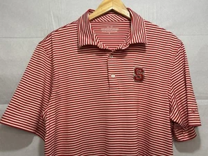 Vineyard Vines Shirt Performance Red White Stripe Polo Men's Large NC State - Picture 1 of 12