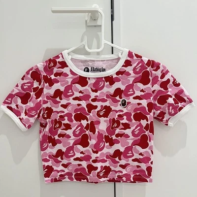 USED A BATHING APE CAMOUFLAGE CROPPED T-SHIRT VERYGOOD - Image 1 of 4
