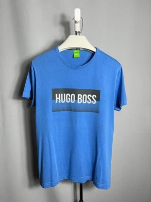 Hugo Boss camiseta azul estampado gráfico azul para hombre GRANDE - Imagen 1 de 4
