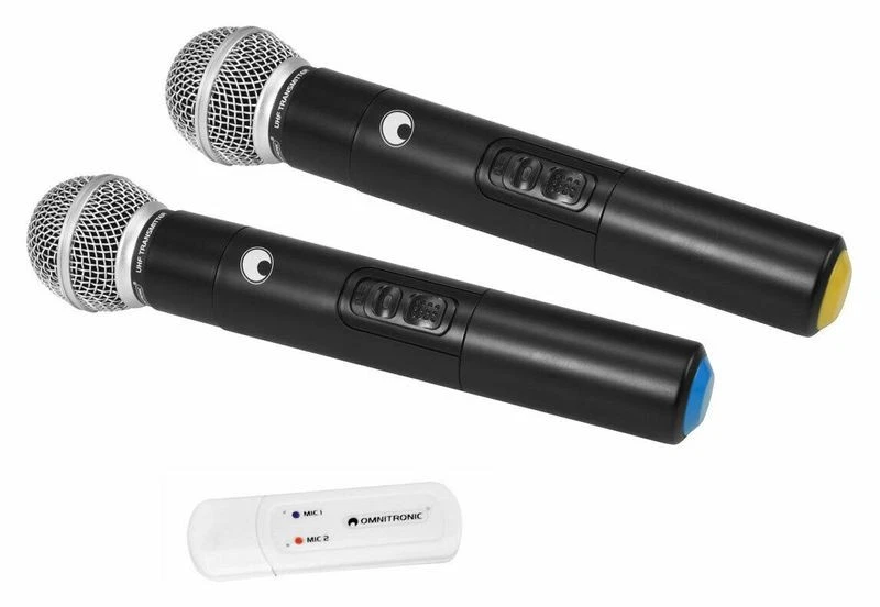 Omnitronic UWM-2HH USB Funkmikrofon-Set Handsender Zubehör USB-Empfänger UHF  NE - Bild 1 von 1