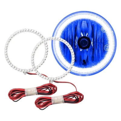 LED Fog Light Halo Ring Lights Blue For 2005-2010 Chrysler 300 BaseTouring Foto 1 de 4