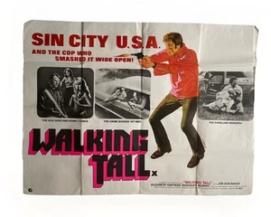 Walking Tall (Joe Don Baker 1973) Original Folded UK Quad Movie Poster 40” X 30” - Picture 1 of 10