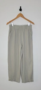 MADEWELL Breezewoven Pull-On Linen Straight Ankle Pants Ashen Sage Green Size S - Picture 1 of 9
