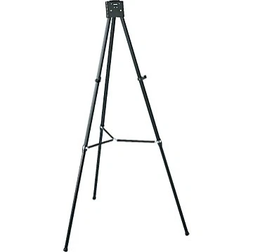 Quartet Quartet 56E Heavy-Duty Adjustable Telescoping Tripod Easel 38 to 66 High Aluminum Black Tripod
