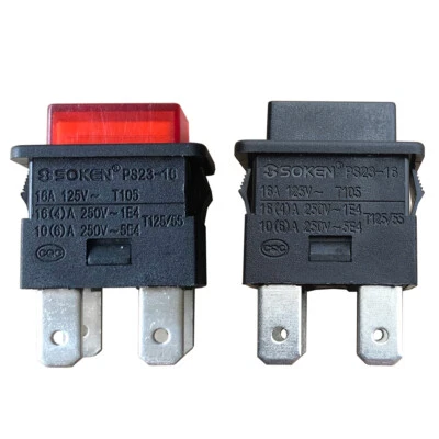SOKEN PS23-16 Selbstsichernde Drucktastenschalter für Staubsauger Steckdosenleiste 16A