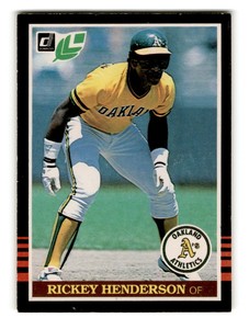 1985 Leaf  - Canadian Donruss - Rickey Henderson 208 Oakland Athletics A's HOF