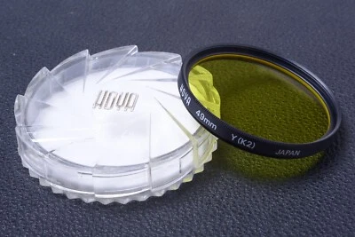 ✅ HOYA YELLOW Y(K2) 49MM FILTER GENUINE LENS OR CAMERA SCREW IN W/ KEEPER 39-2 - Image 1 of 2