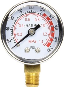 Tanque de aire comprimido Allstar medidor de presión analógico 0-200 psi 1-5/8"" diapositiva 1/8"" NPT - Imagen 1 de 2