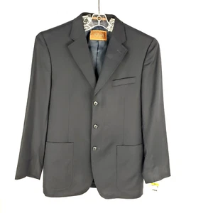 Tasso Elba Men Suit Jacket NWT Size Medium Black 100% Wool 3-Button - Picture 1 of 9