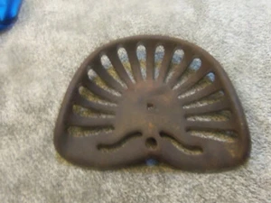 Original Cast Iron Tractor Seat McCORMICK Antique Farmhouse Rusty  No Cracks - Picture 1 of 3