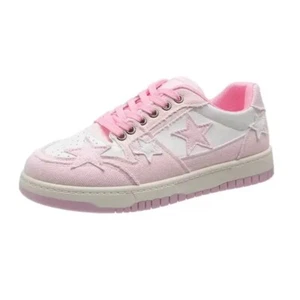 Y2K SNEAKERS TRENDY STAR DA DONNA taglie 6 e 6,5 US - Foto 1 di 15