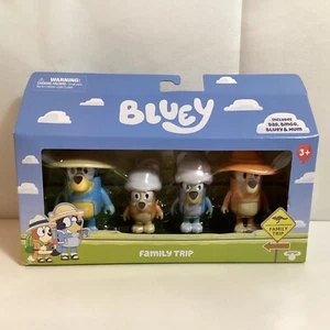 NEW Bluey Family Trip figurine toys, Dad Bingo Bluey Mum, 4 figures Ages 3+ - Picture 1 of 7
